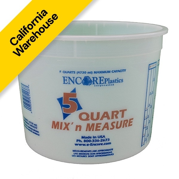 5 Quart Quick Measure Pail for California Warehouse pick-up or shipping